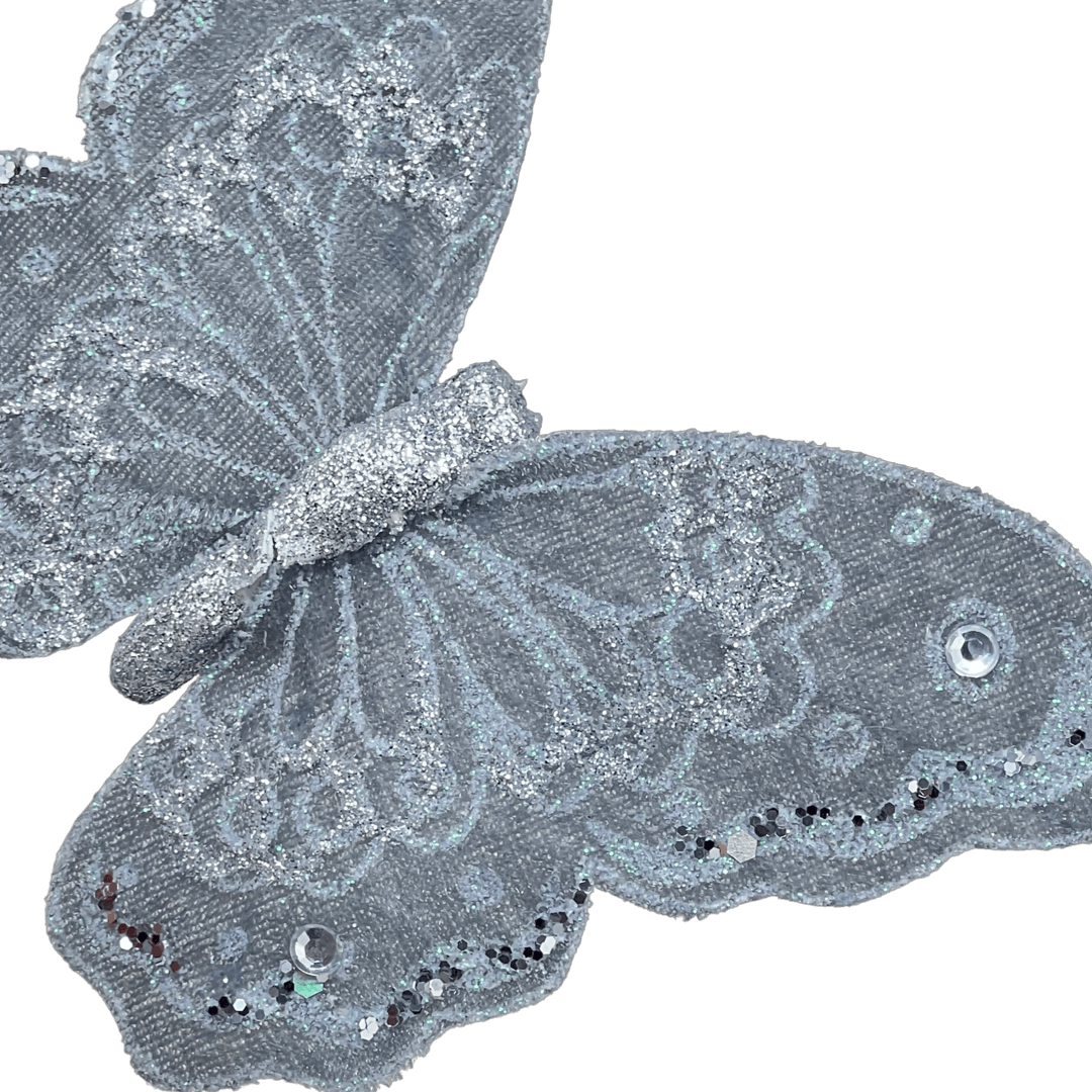 (Ccy00105S) Mariposa Brillante 15X12Cm Plata