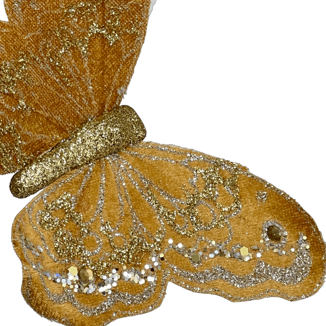 (Ccy00105G) Mariposa Brillante 15X12Cm Oro