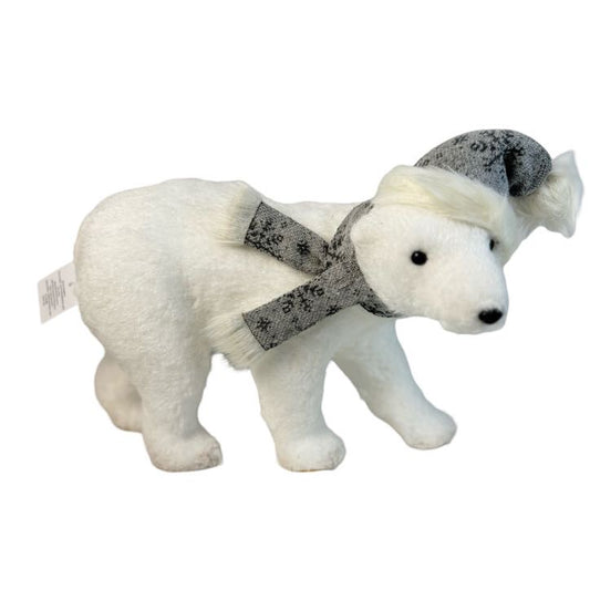 (MPD00860) Oso polar 33 x 35 cm gris blanco