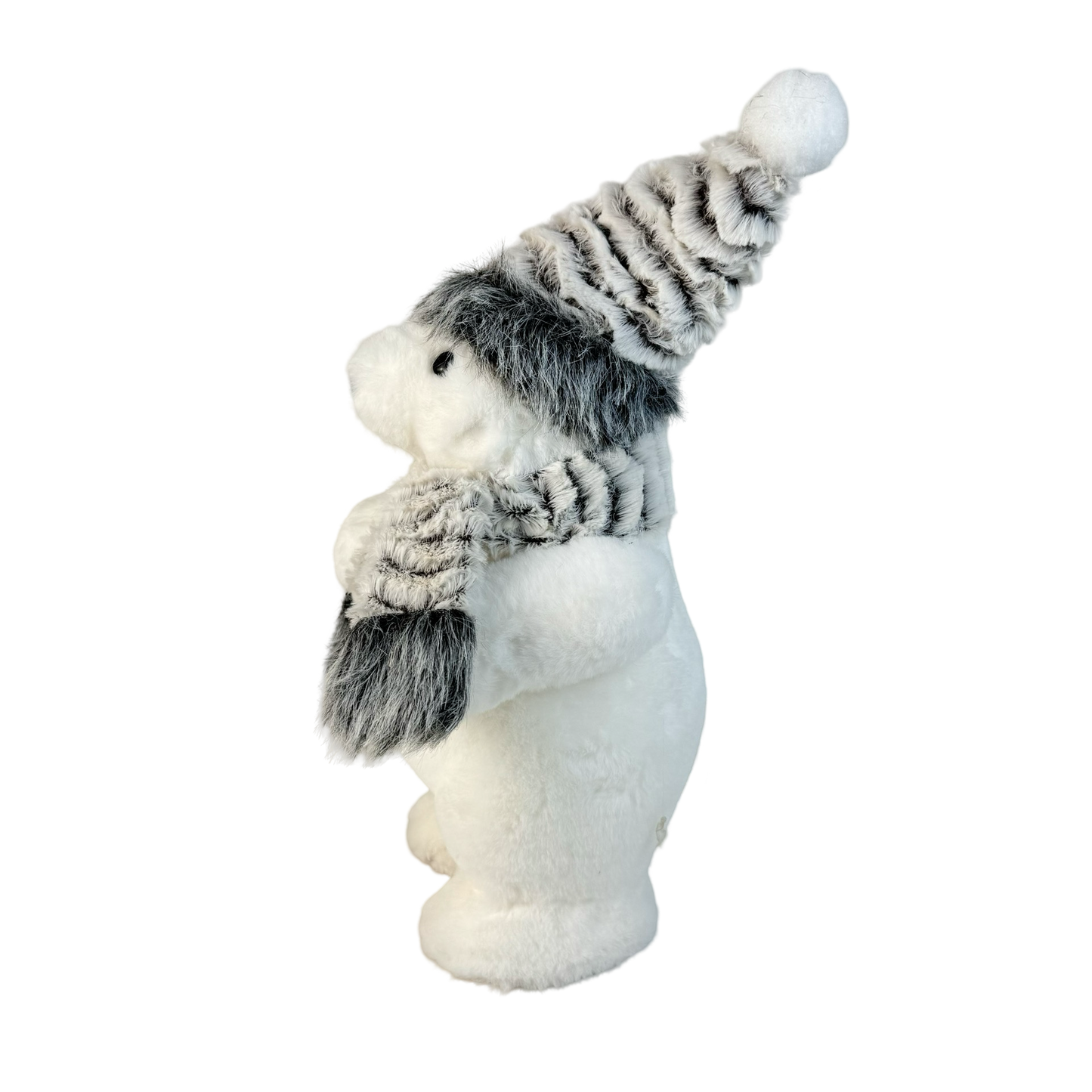 (CCY0156) Oso peluche 32 x 16 cm blanco gris