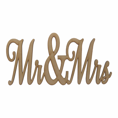 Letrero de madera Mr&Mrs