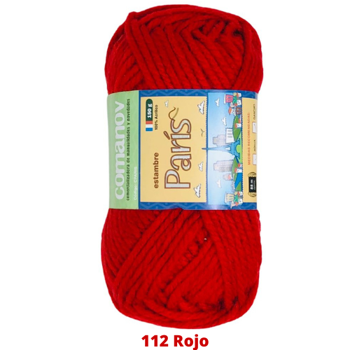 Estambre Paris 150 Gr Rojo