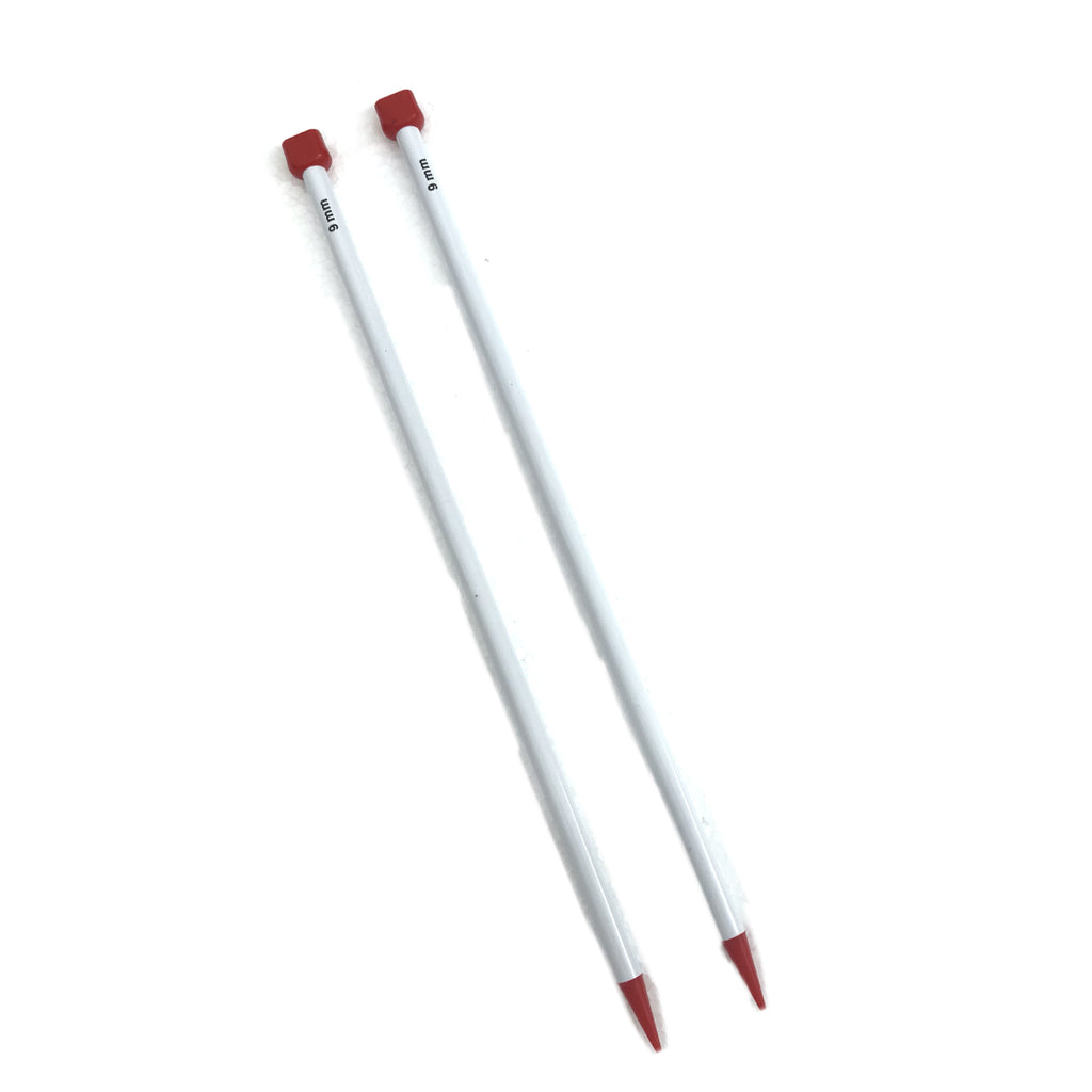 agujas para tejer de plastico #9