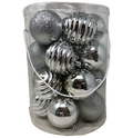 (BHK00216S) Esfera De 8CM C/20PZ Plata