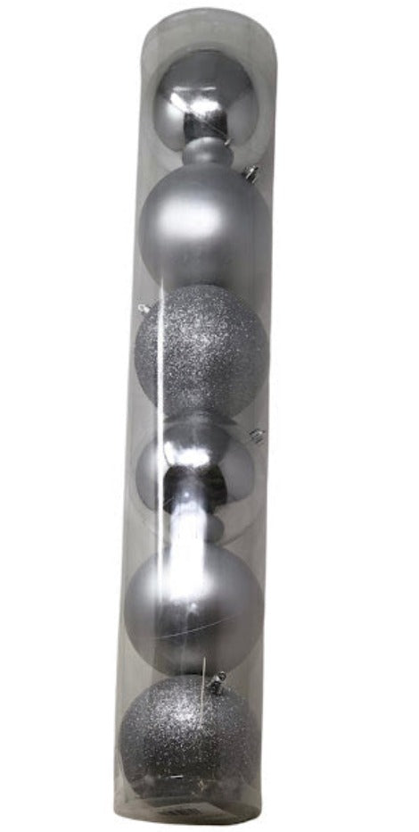 (BHK00272S) Esfera DE 10CM C/6PZ Plata