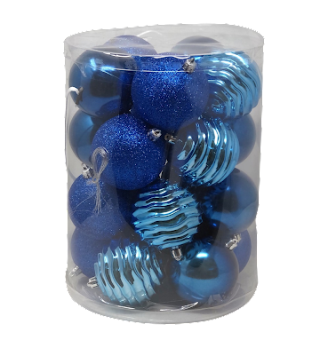 (BHK00216B) Esfera De 8CM C/20PZ Azul