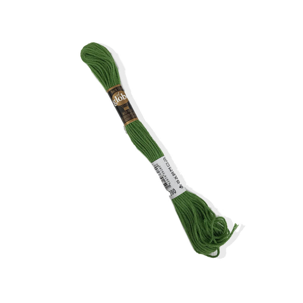 Hilazas para bordar de tonos verdes