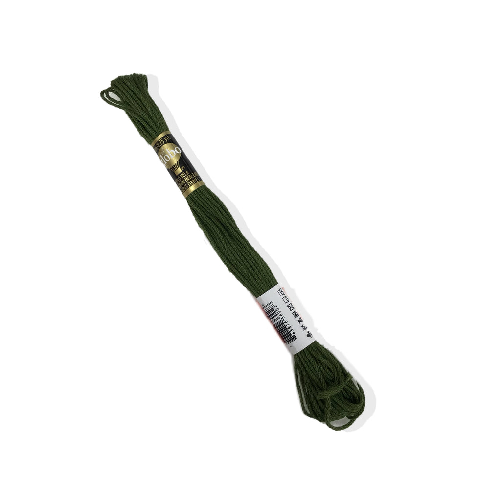 Hilazas para bordar de tonos verdes