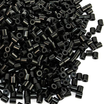 Bolsa de cuentas de tubitos c/1000 negra