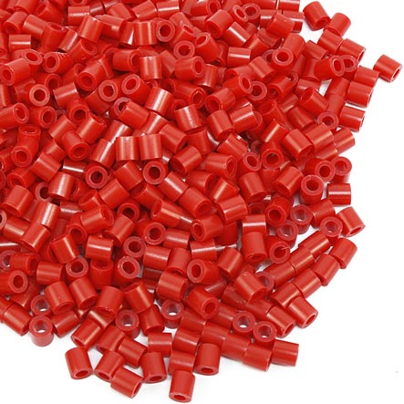 Bolsa de cuentas de tubitos c/1000 roja