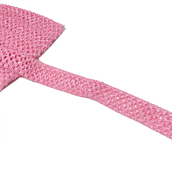 Elástico balaca para diademas 4cm por metro rosa