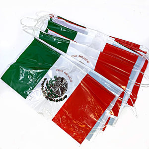 Guía de bandera de México plástica 10m