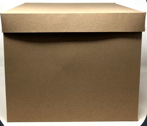 (25662) Caja de cubo Kraft gigante/jumbo 38.5x38.5cm