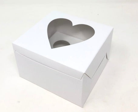 (26841) Caja quequito blanca corazón 11x11