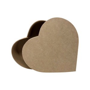 (9923) Caja de madera de corazon con tapa 26.5x26.5x8cm
