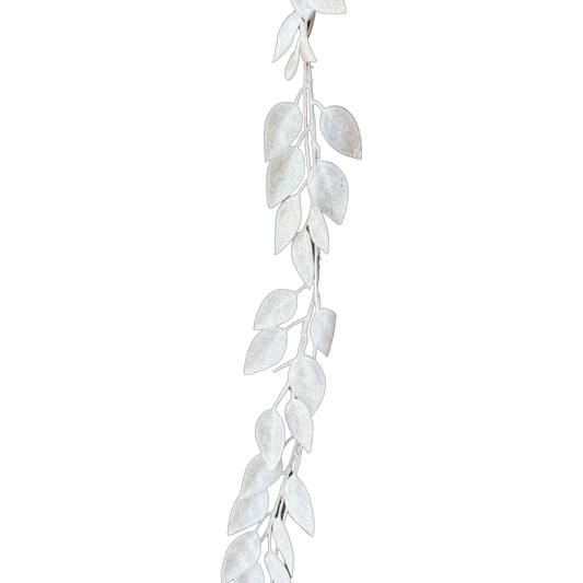 (FLA01072W) Guirnalda de hojas 150CM Blanca