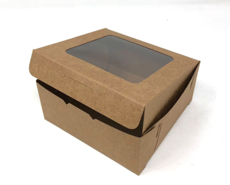 (26393) Caja Kraft regalo c/ventana 13x13x6