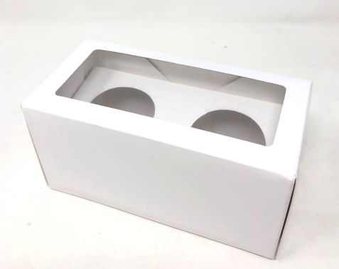 (26961) Caja para 2 quequitos 17.5x8.6 cm