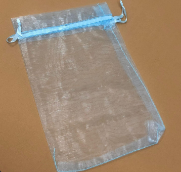 (9308) Bolsa organza #1 3x4cm celeste c/12