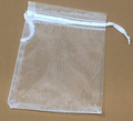 (9325) Bolsa organza #3 5x7cm blanco c/12