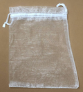 (9326) Bolsa organza #3 5x7cm hueso c/12