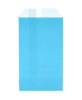 (7635-D) Bolsa Papel 8X15CM Azul C/30PZ