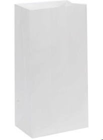 (7614-A) Bolsa Papel 12X6X18CM Blanca C/12PZ