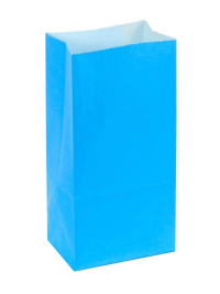 (7611-C) Bolsa Papel 9X6X18CM Azul C/12PZ
