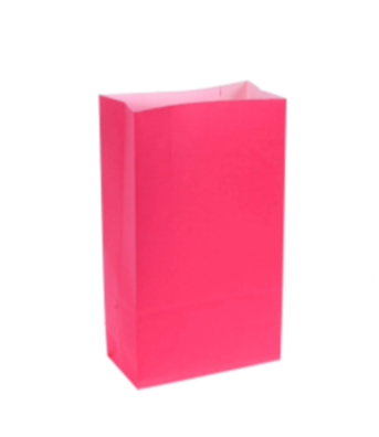 (7614-B) Bolsa Papel 12X6X18CM Rosa C/12PZ
